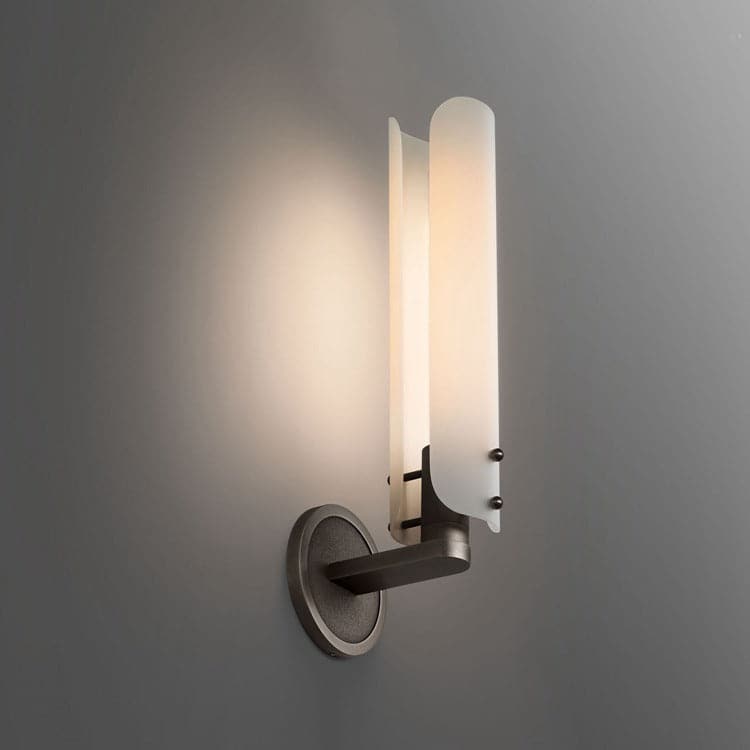 Alen White Glass Shade Wall Sconce