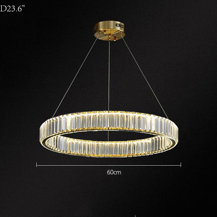 A Doro Crystal Round Chandelier