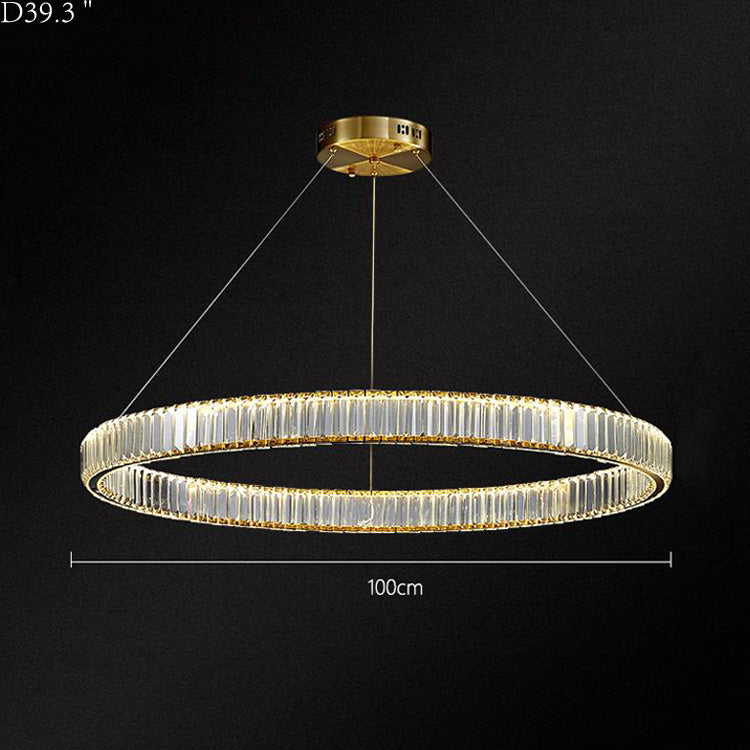 A Doro Crystal Round Chandelier