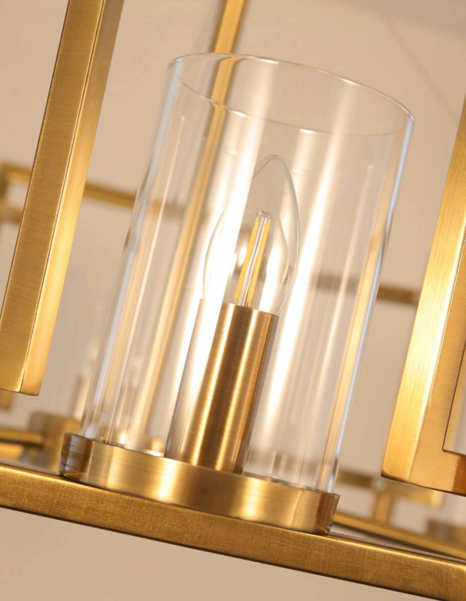 Golden Square Assembled Chandelier