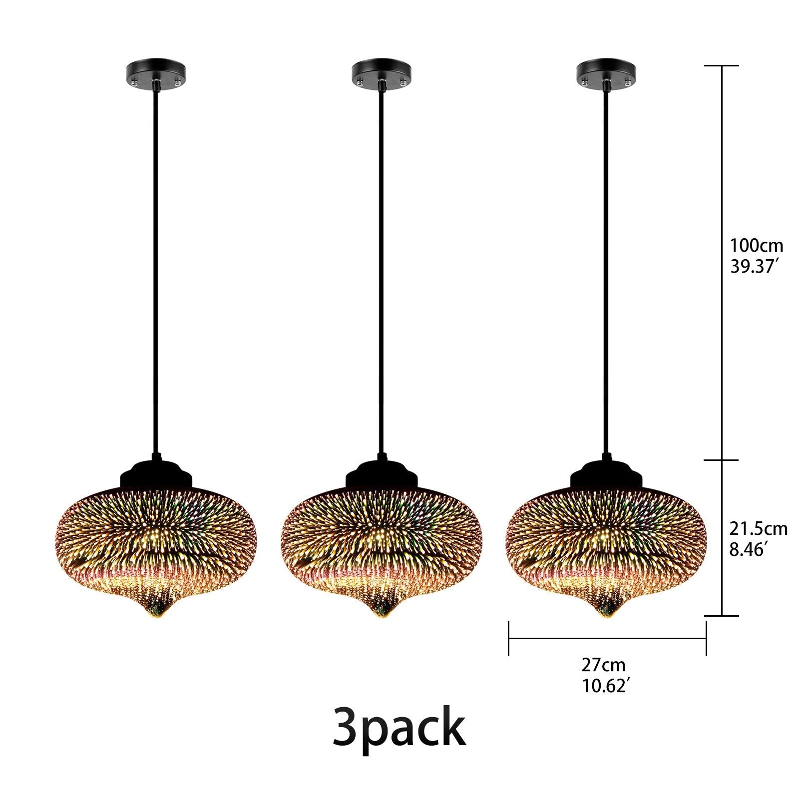 Modern 3D Colorful Pendant Lamp - B