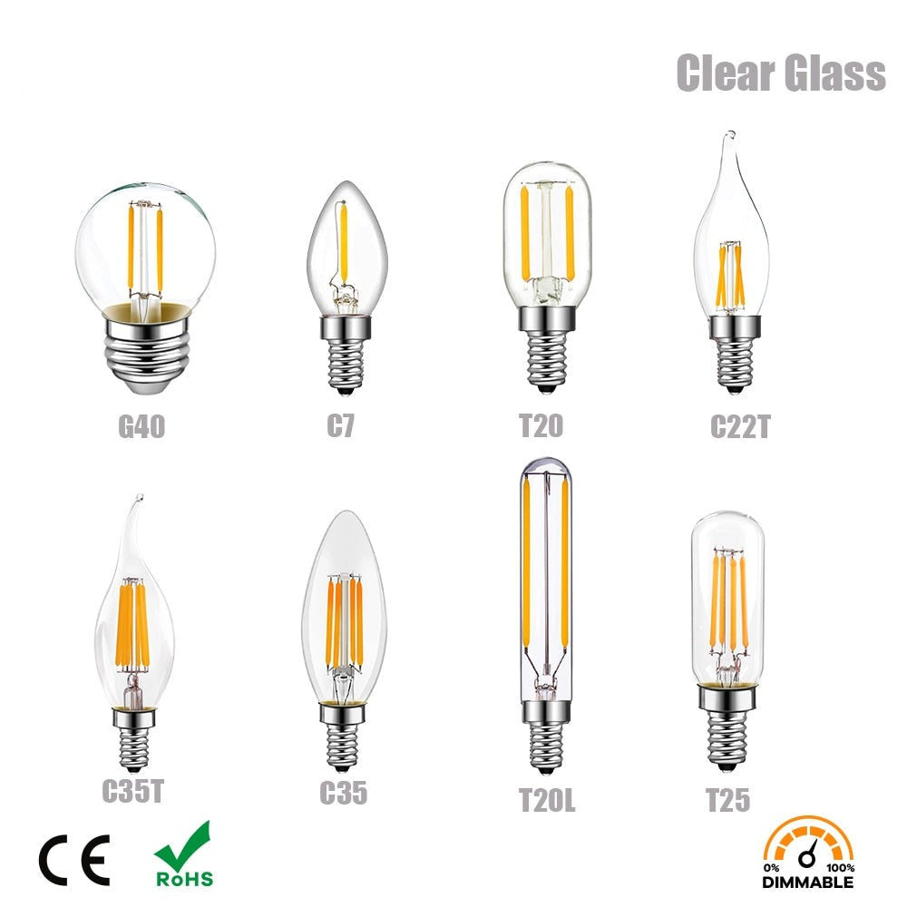 6 Pack Edison Filament Bulbs