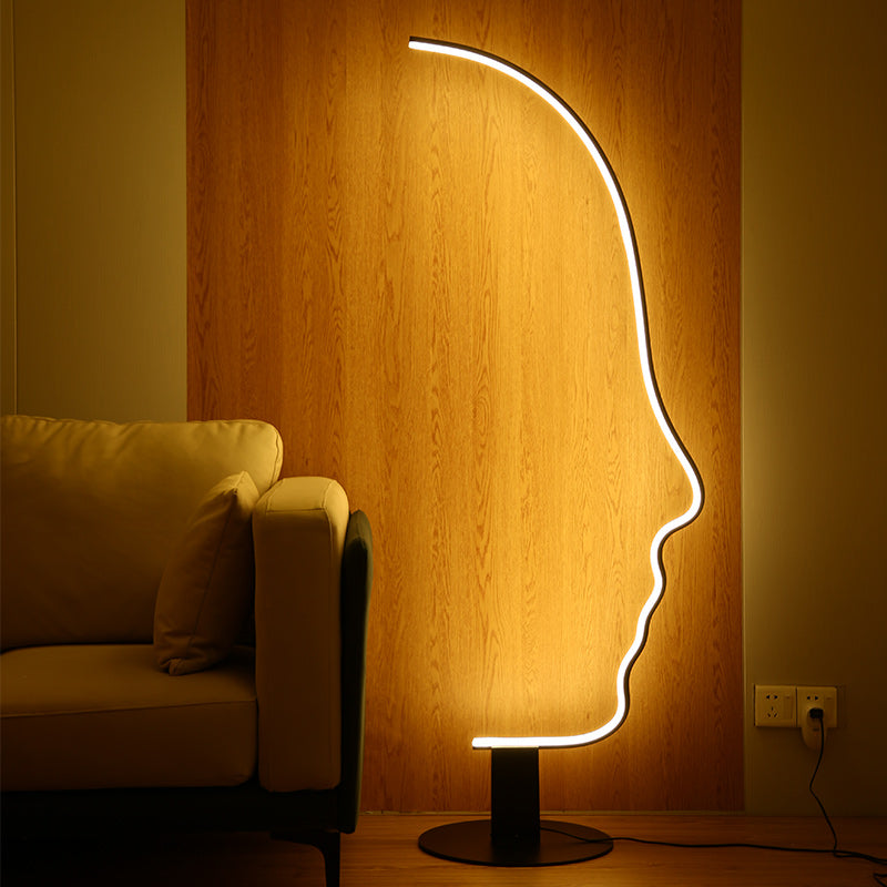 Creative Personality Face Art Vertical Floor Lamp