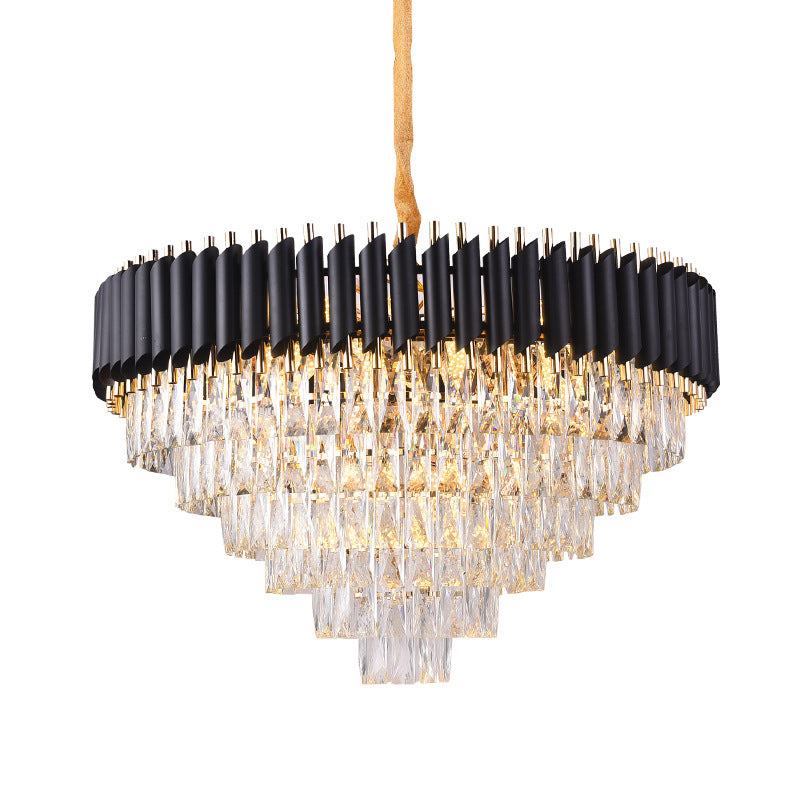 Black Copper Crystal Chandelier