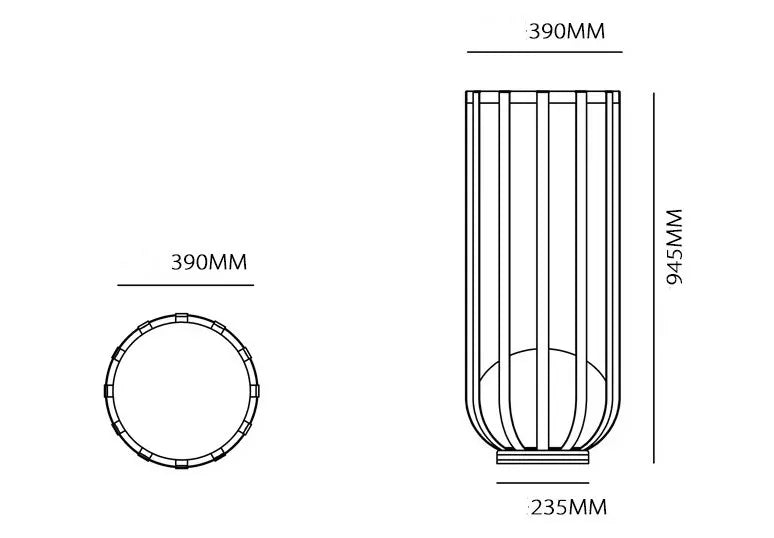 Outdoor Terrace Flower Stand Lamp