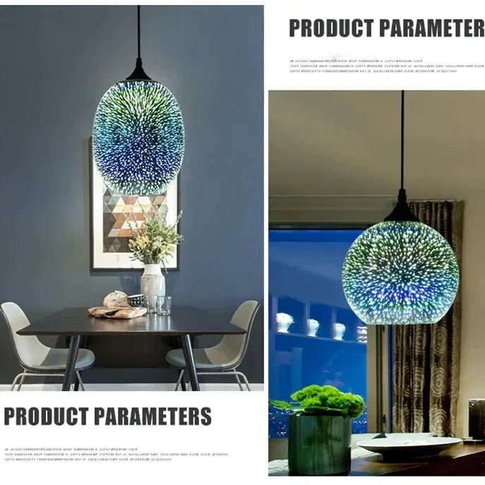 Modern 3D Colorful Pendant Lamp - A