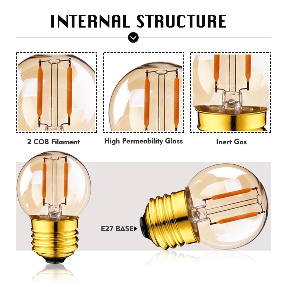 Retro LED Spiral Filament Light Bulb