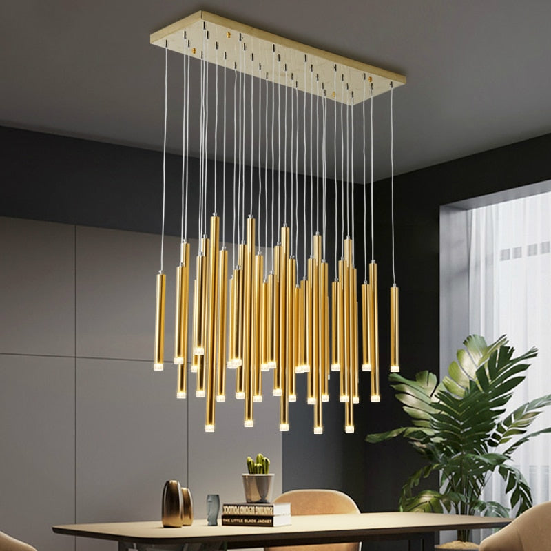 Modern Tube Combination Chandelier