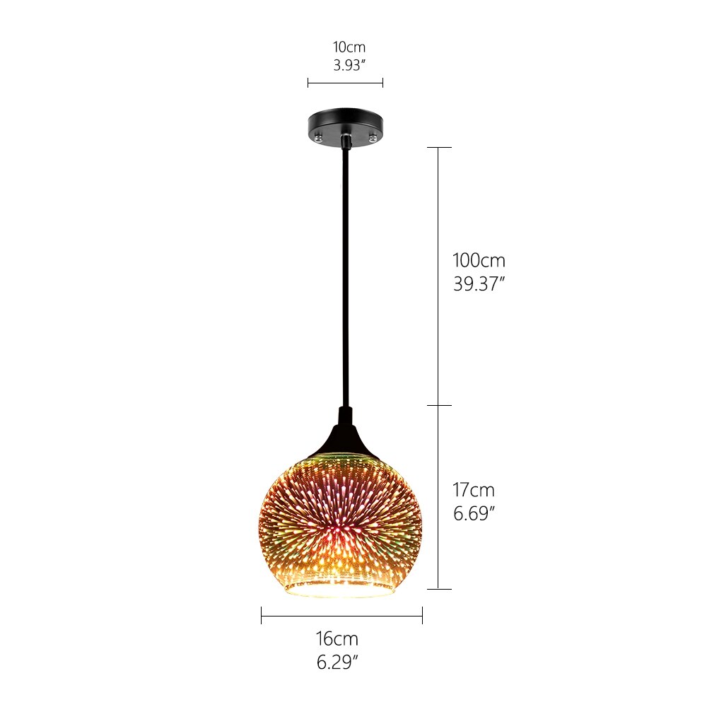 Modern 3D Colorful Pendant Lamp - D