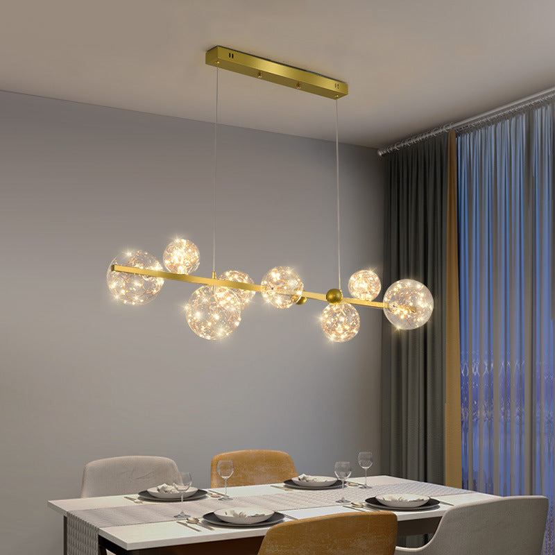 Modern Nordic Glass Ball Led Pendant Chandelier