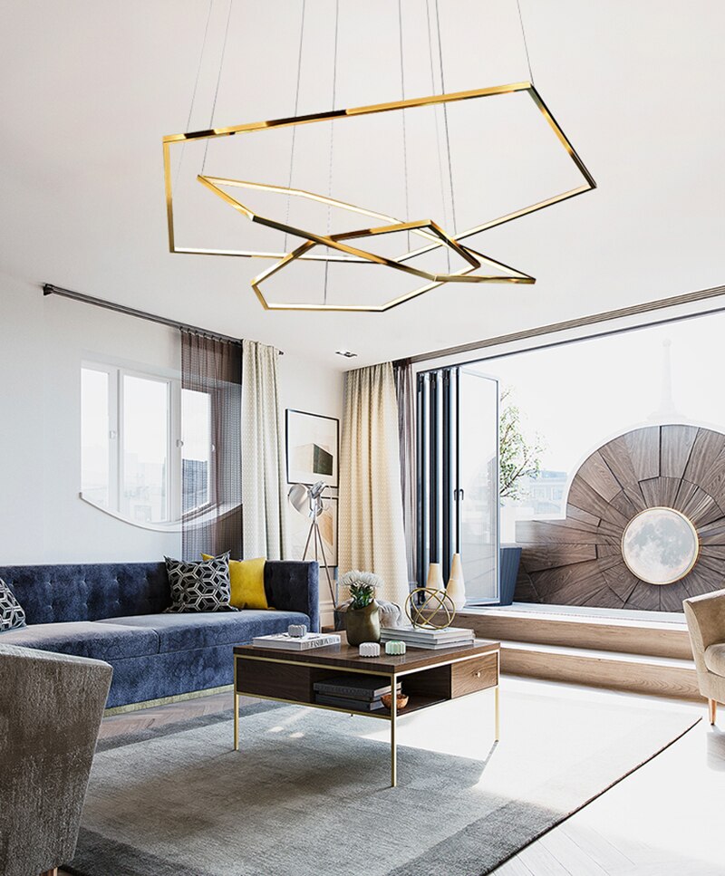 New Post-Modern Luxury Gold Chandelier