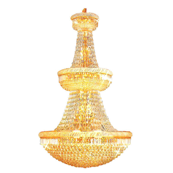 Large Foyer Crystal Chandelier Light Fixture Gold /Chrome Crystal Chandelier Used In Villa Hotel Duplex Buildings  (Gold Lamp body Width 100cm H150cm)