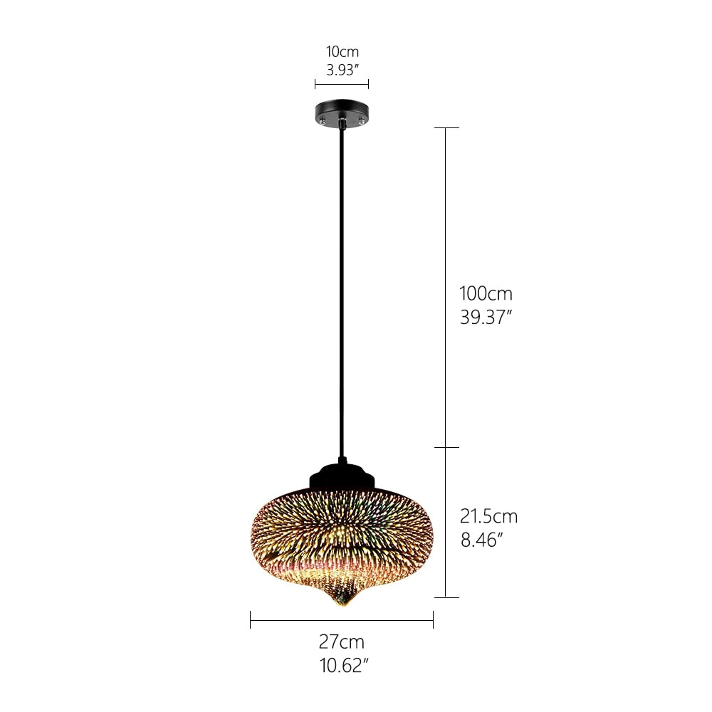 Modern 3D Colorful Pendant Lamp - B