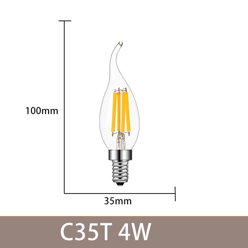 6 Pack Edison Filament Bulbs