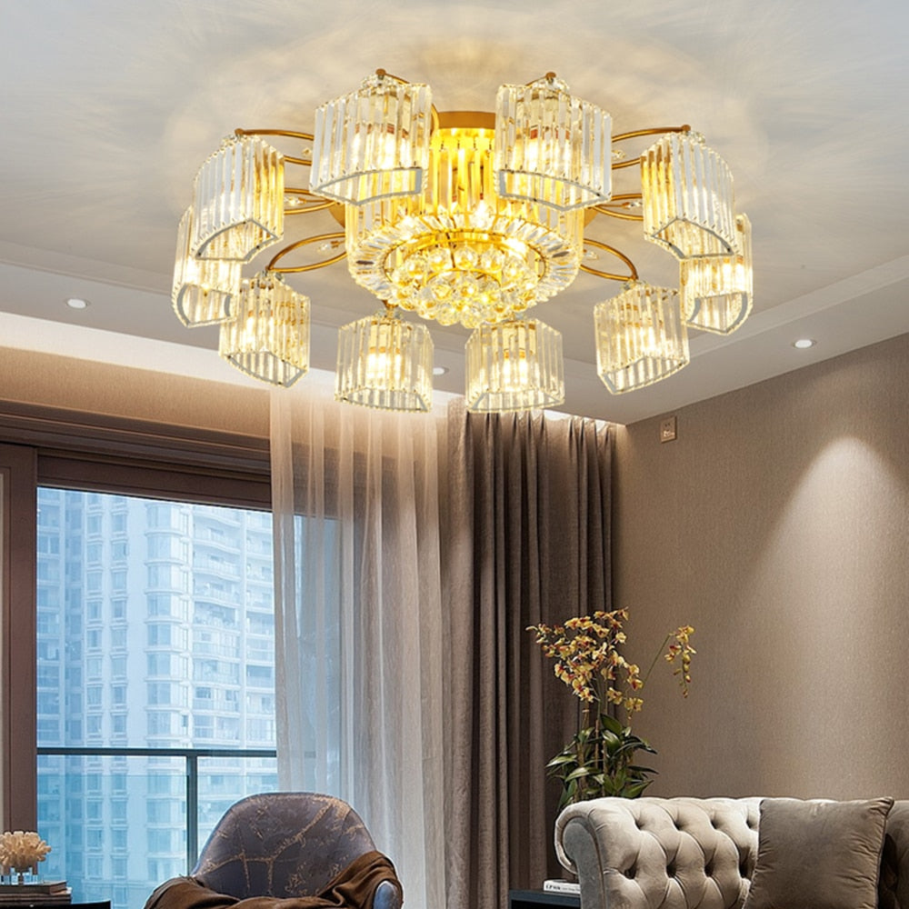 Modern Ceiling Circle Crystal Chandelier