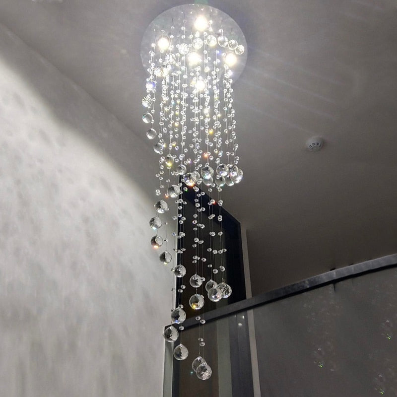 LED Spiral Crystal Chandelier