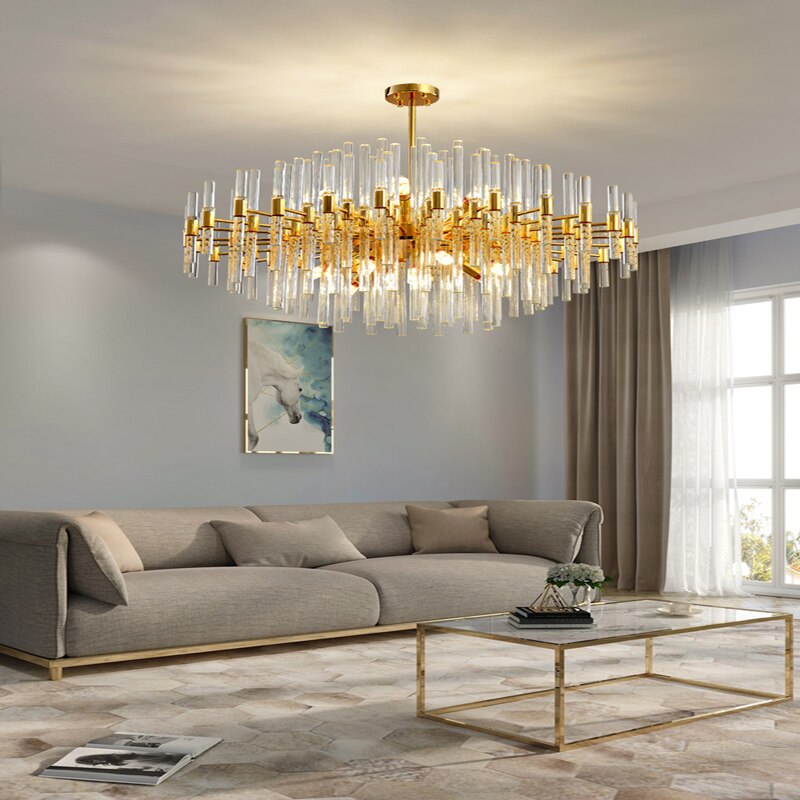 Simple Postmodern Crystal Chandelier