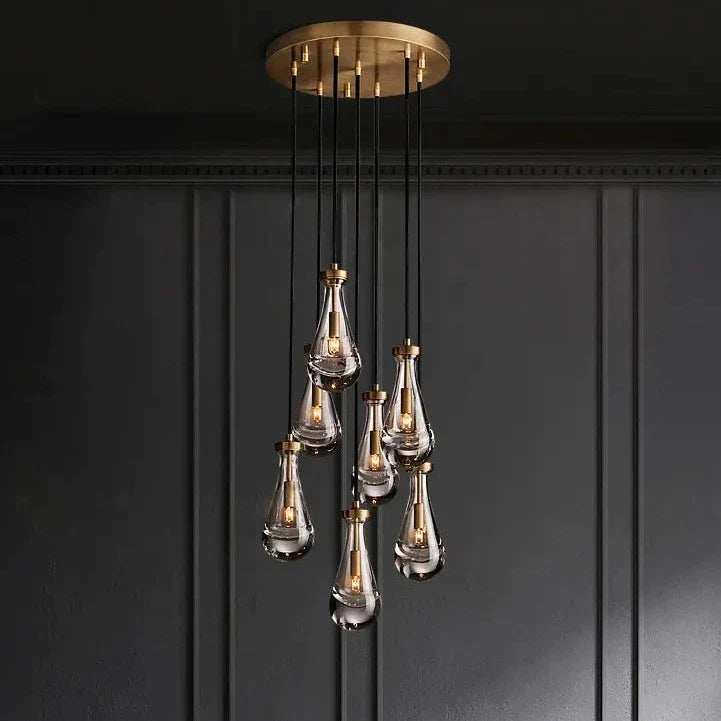 Luxury Raindrop Staircase Chandelier