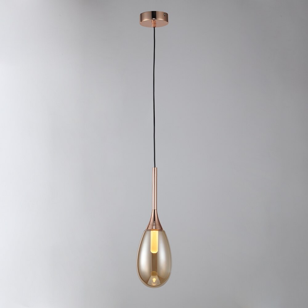 Modern Gold Glass Ball Pendant Light