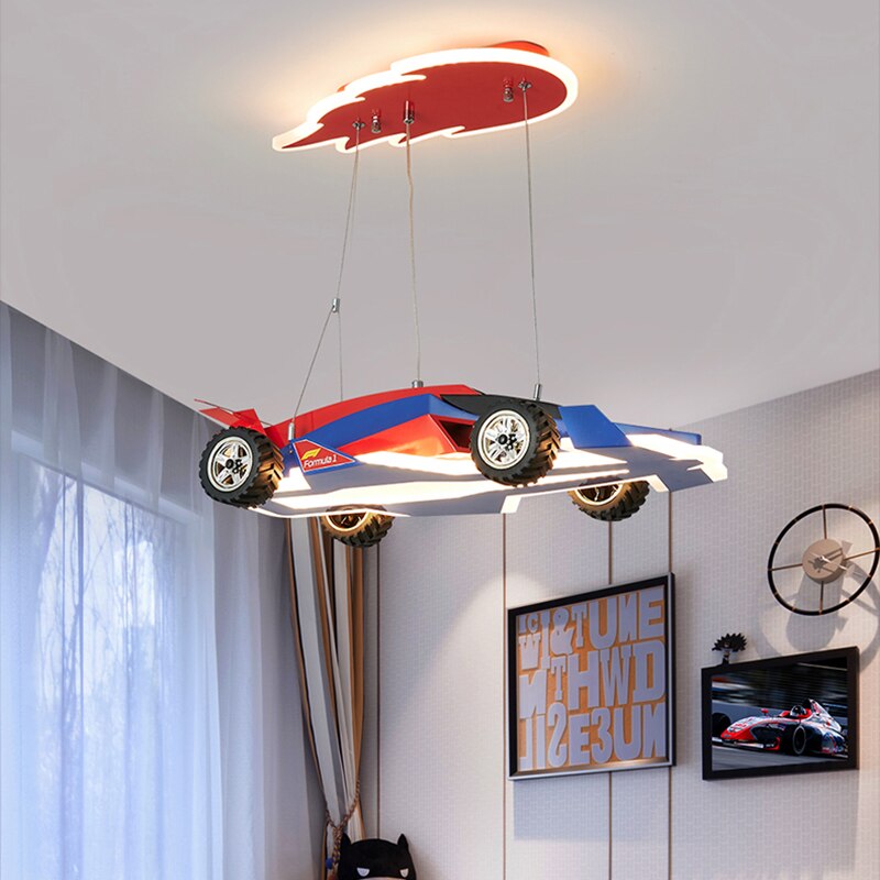 Kids Bedroom Decorative Race Car Chandelier