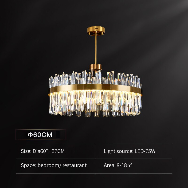 Modern Gold Luxury Crystal Chandelier