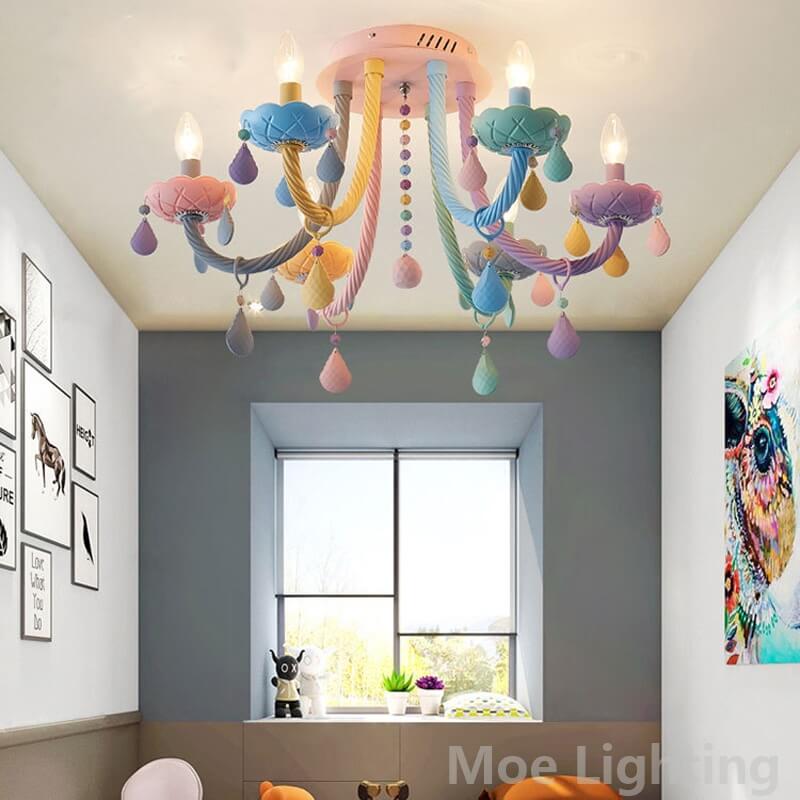 Modern Colorful Ceiling Chandelier For Kids