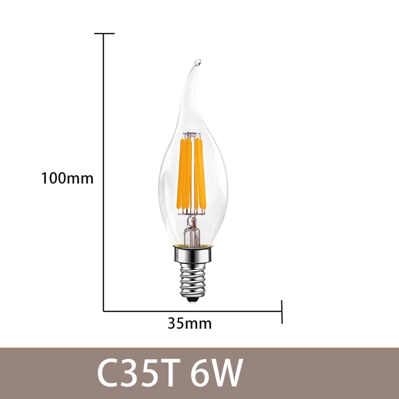 6 Pack Edison Filament Bulbs