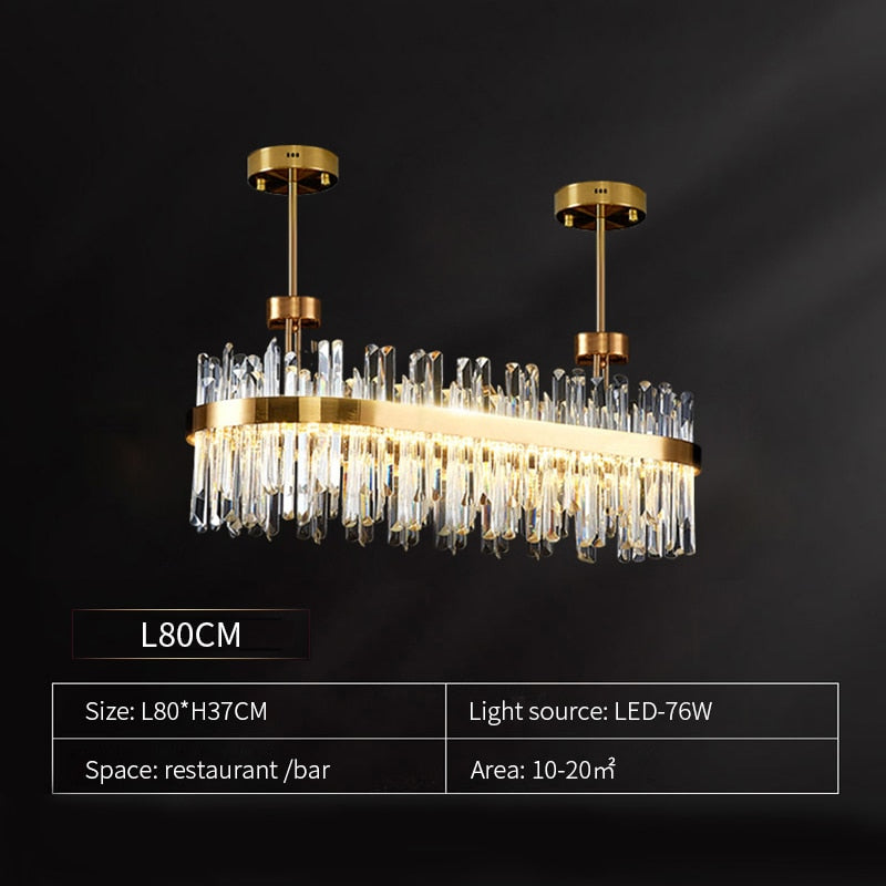 Modern Gold Luxury Crystal Chandelier