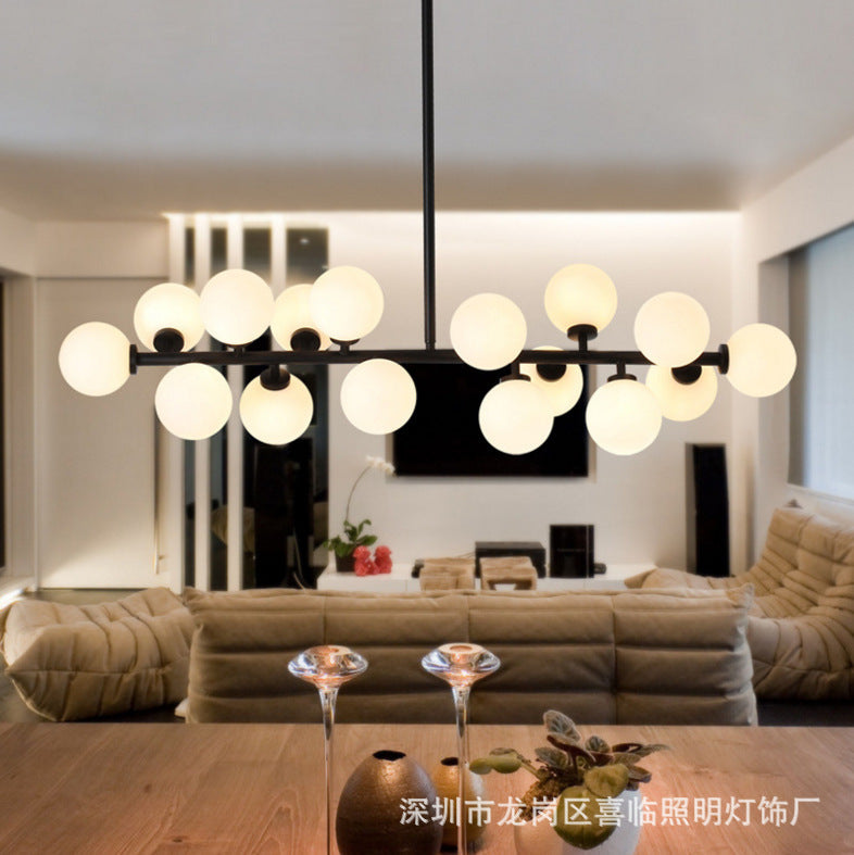 Glass Ball Shade Chandelier