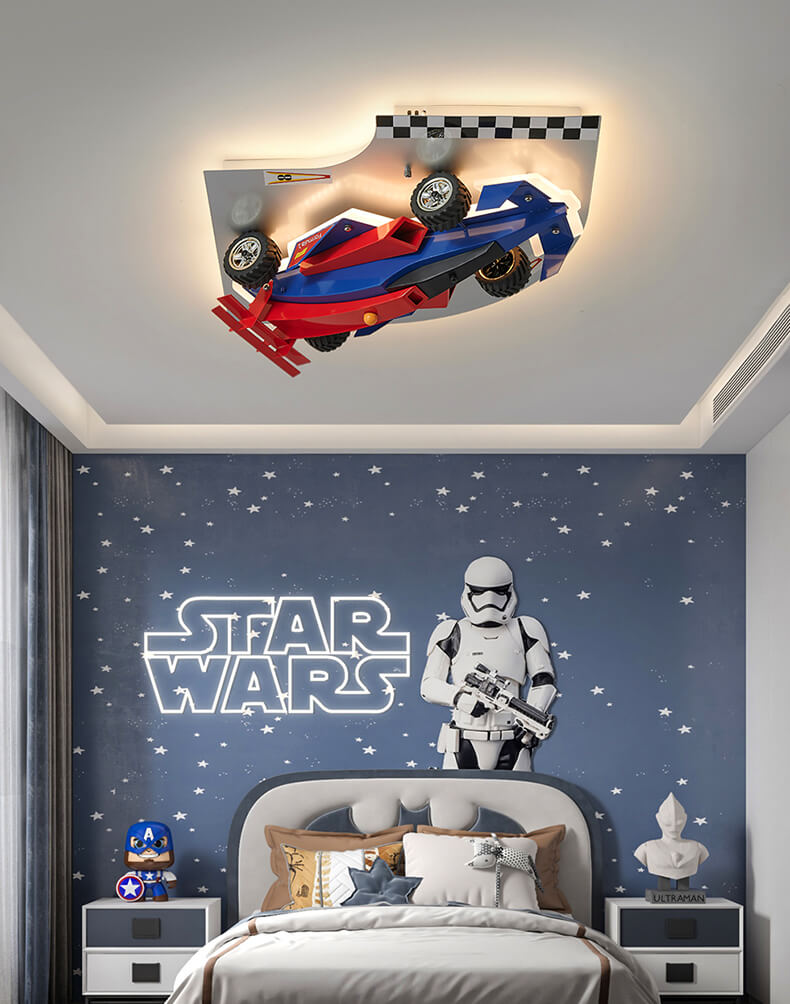 Kids Bedroom Decorative Race Car Chandelier