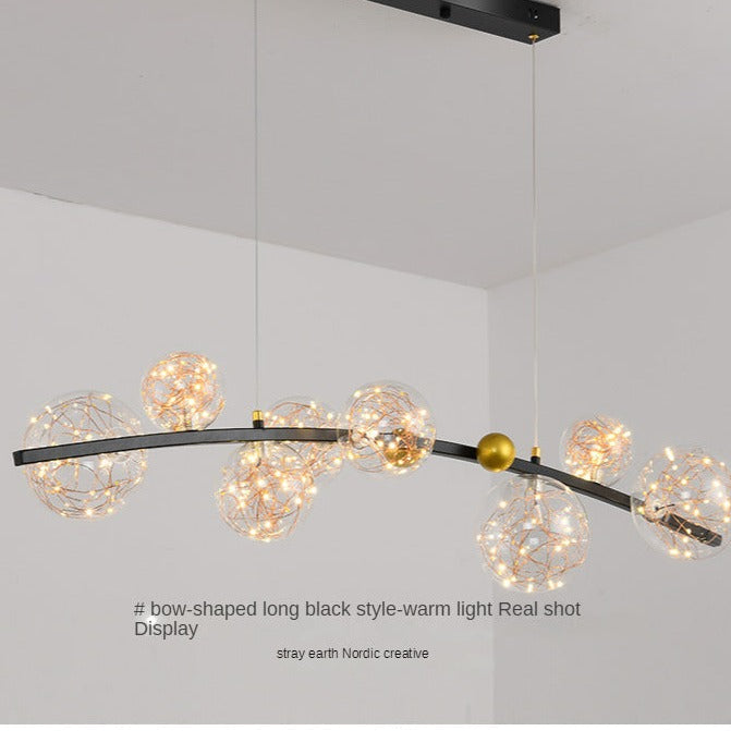 Modern Nordic Glass Ball Led Pendant Chandelier