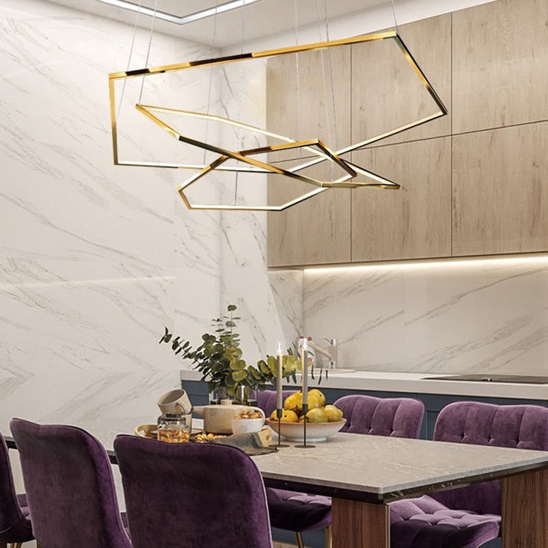 New Post-Modern Luxury Gold Chandelier