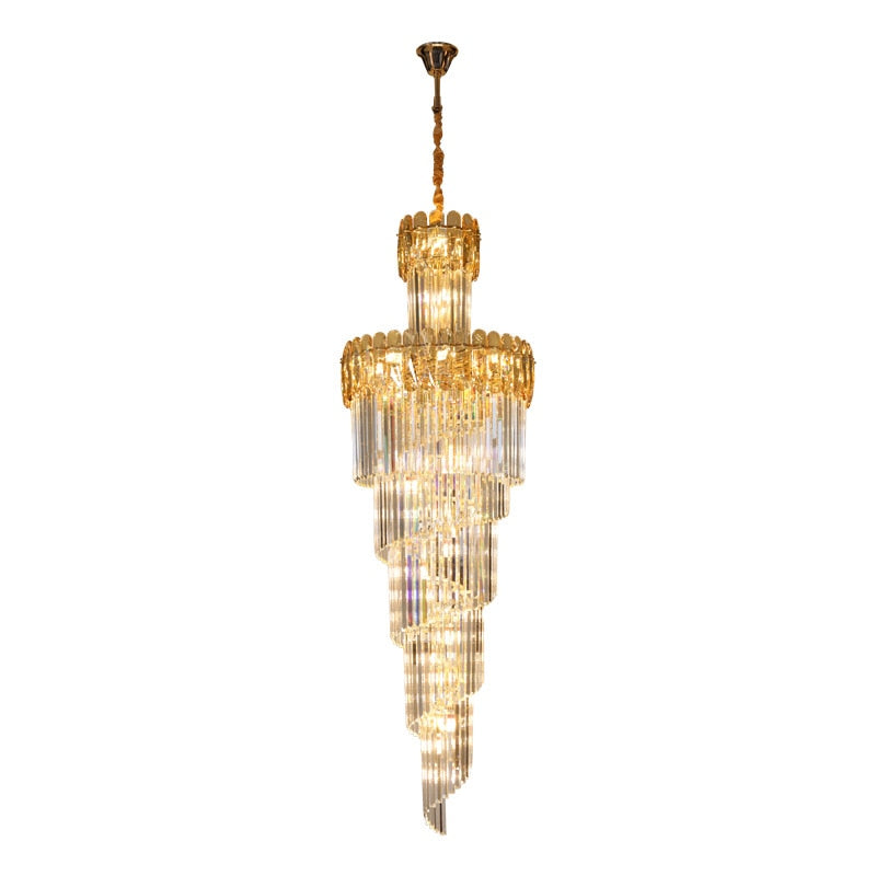 K9 Crystal Chandelier Long Staircase