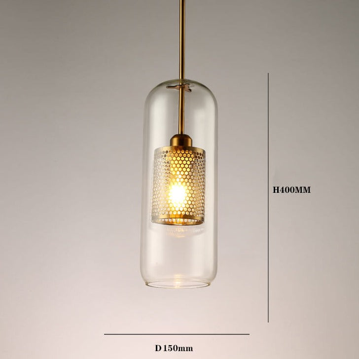 Golden Glass Pendant Chandelier