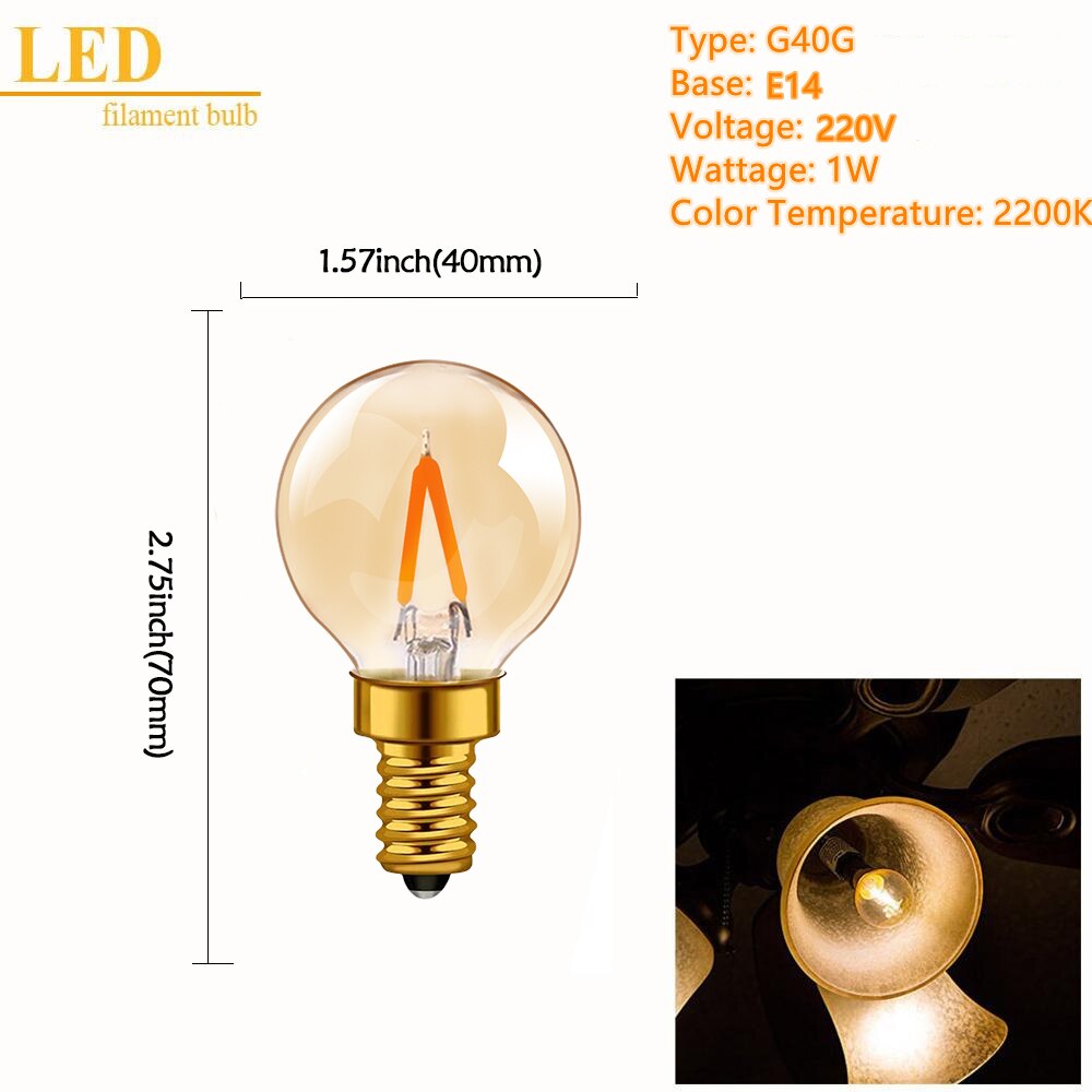 Retro LED Spiral Filament Light Bulb