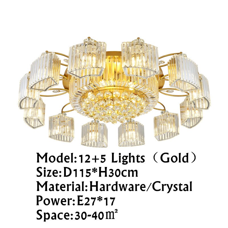 Modern Ceiling Circle Crystal Chandelier