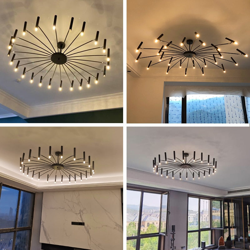 Bent and Adjustable Led Chandelier