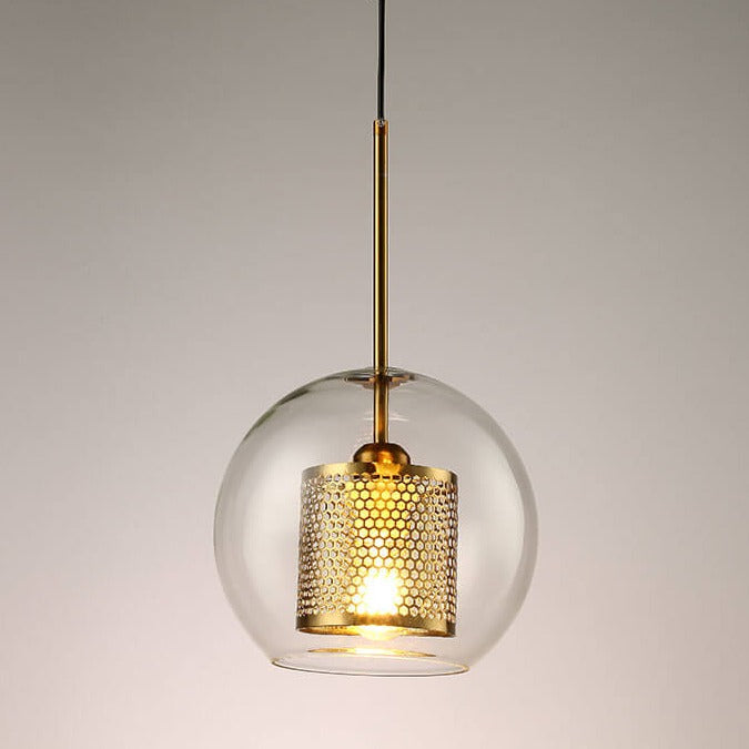 Golden Glass Pendant Chandelier