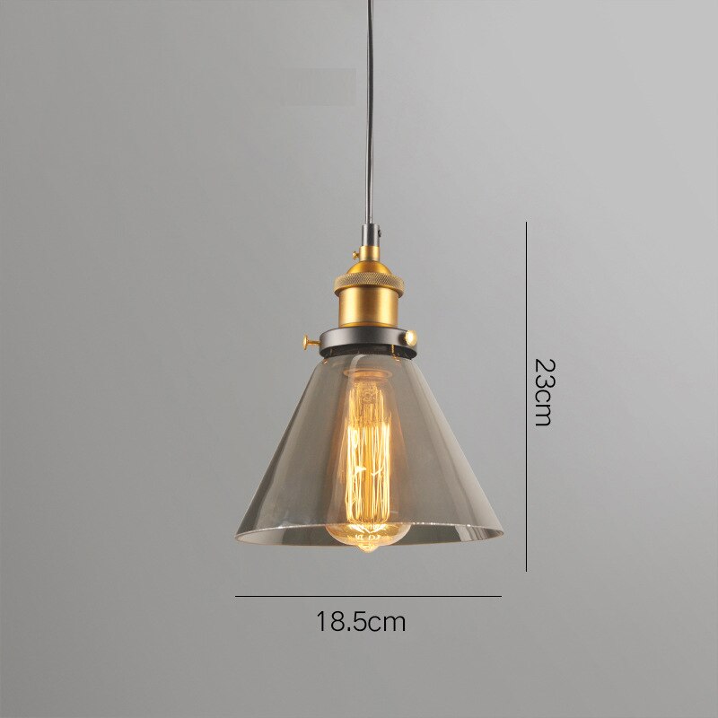 Industrial Retro Smoky Glass Vintage Pendant Lights