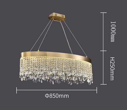 Luxury Crystal Hanging Light Round Chandelier