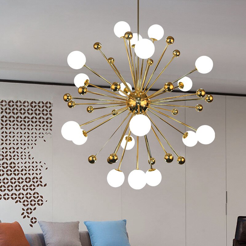 Modern Sputnik Glass Ball Chandelier