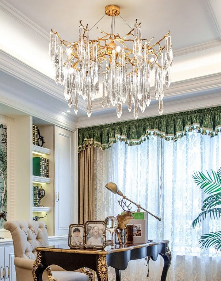 Luxury Living Room Crystal Lamp Villa Designer