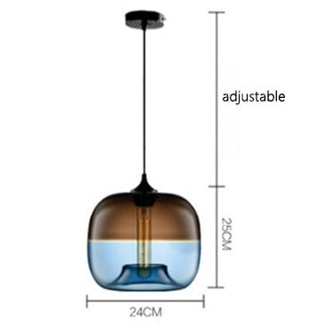 Colorful Hanging Glass Pendant Lamp