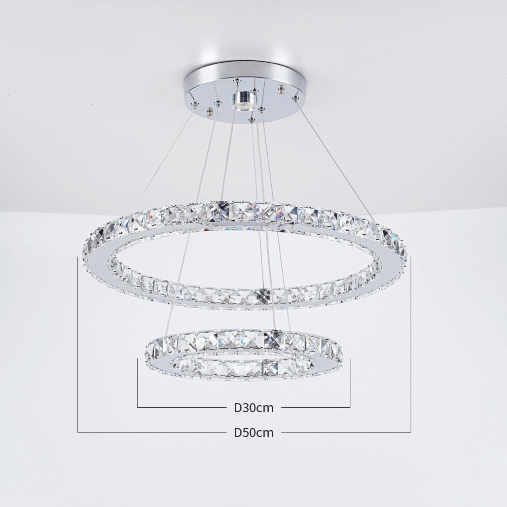 Apollo 3 - Modern Crystal Led Lights Chandelier