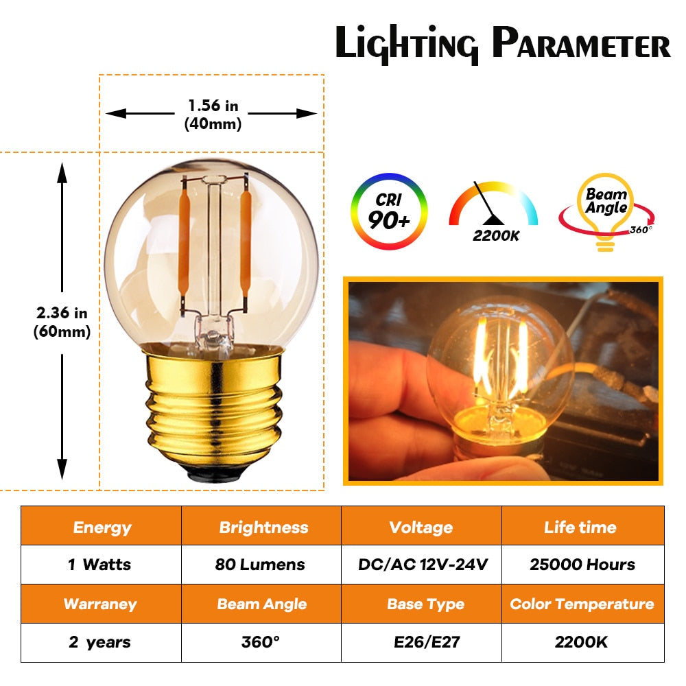 Retro LED Spiral Filament Light Bulb