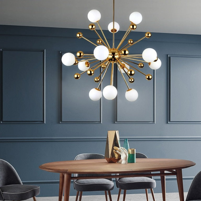 Modern Sputnik Glass Ball Chandelier