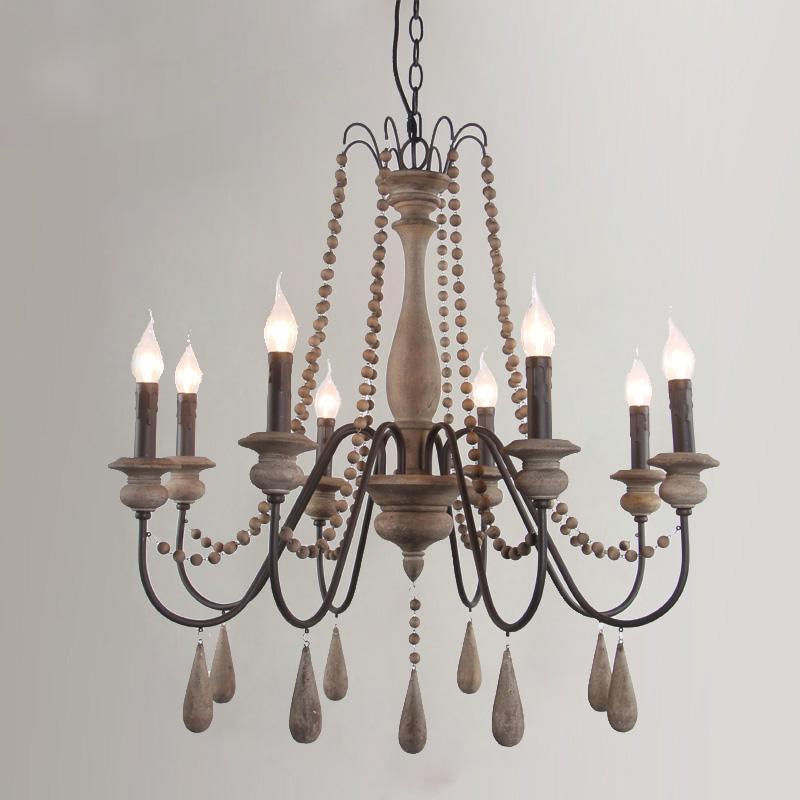 Vintage Wood Chandelier