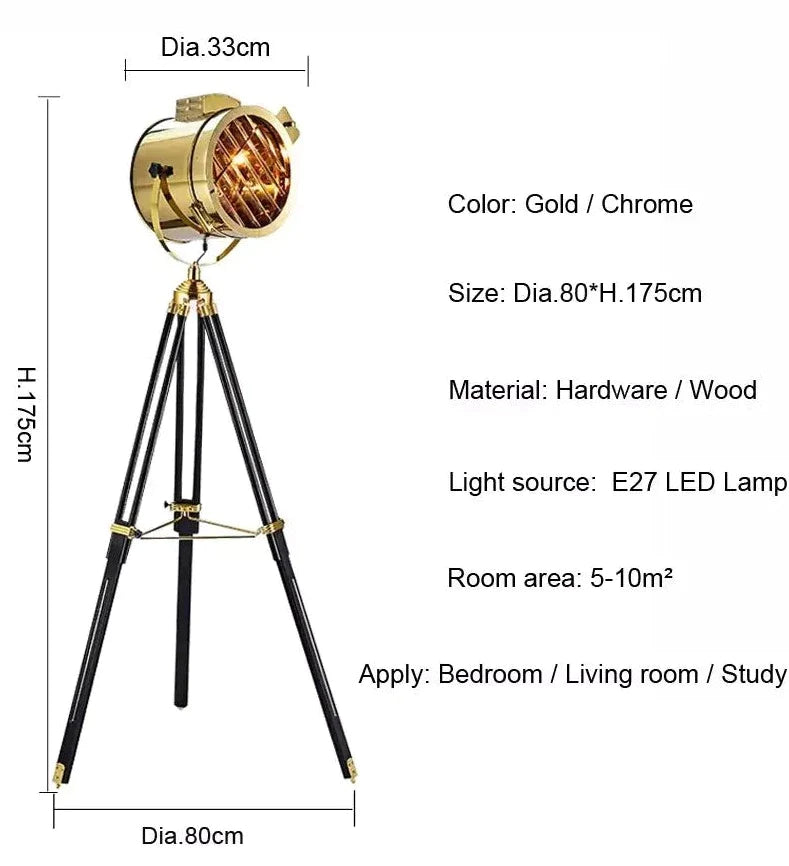 Nordic Vintage Industrial Style Creative Floor Lamp