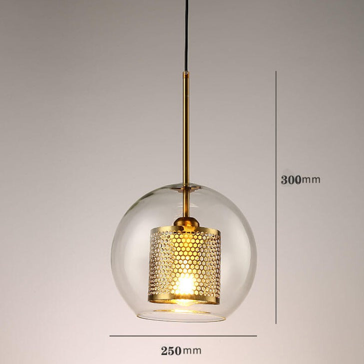 Golden Glass Pendant Chandelier