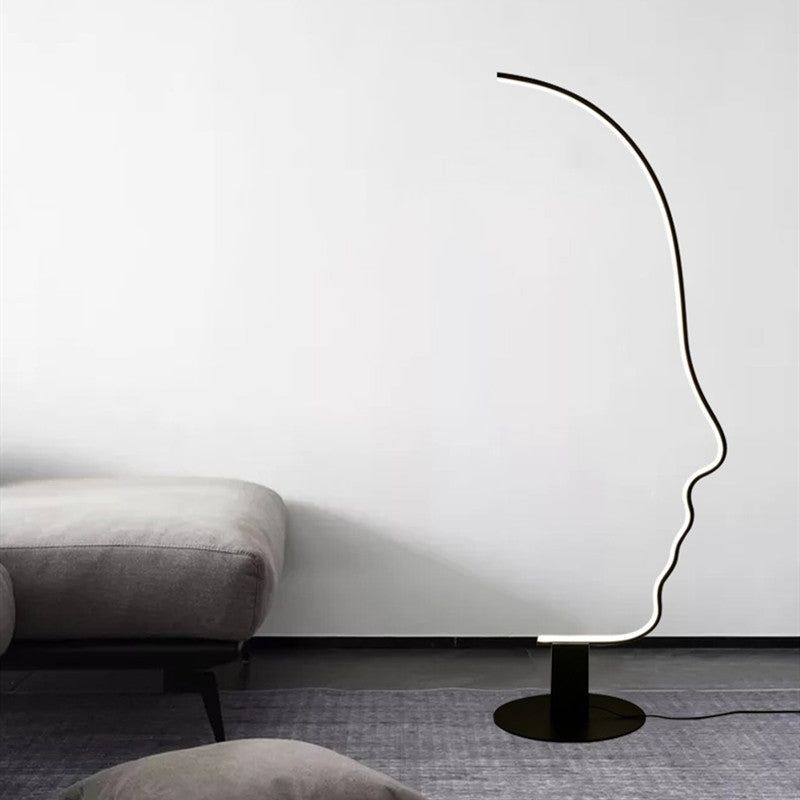 Creative Personality Face Art Vertical Floor Lamp